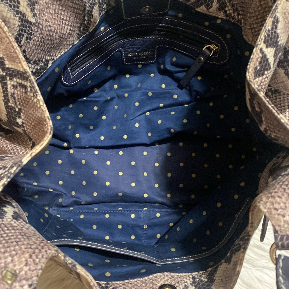 Kate Spade Python Snakeskin Print Double Handle H… - image 4
